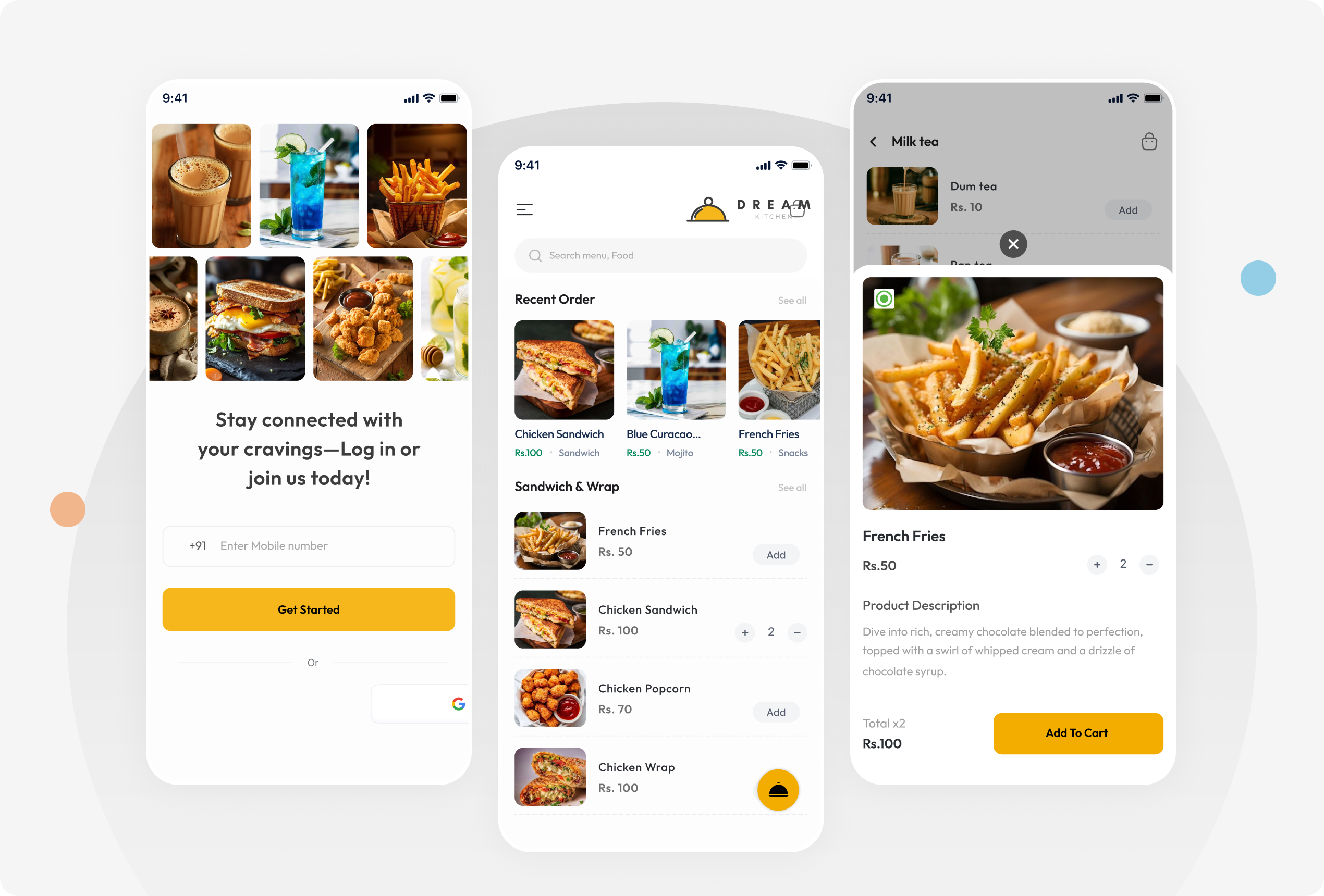 Food Cafe App portfolio